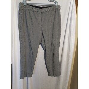 J.Jill Plus Size 24 Black/White Gingham Pull On Pants. Comfy Work or Date Pants